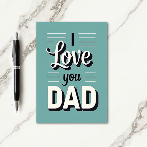 Cream Floral Fathers Day Type Card