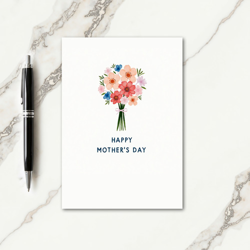 Cream Floral Watercolor Card