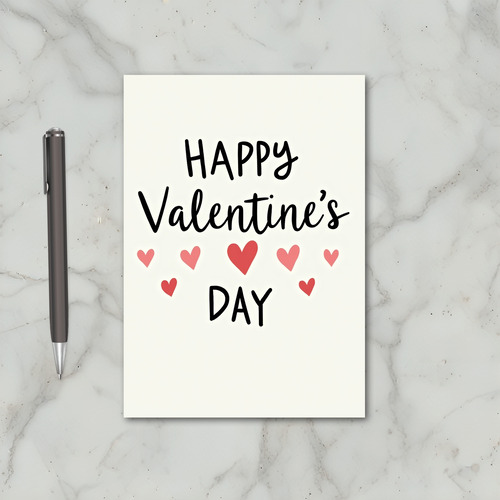 Cream Happy Playful Valentines Day Card