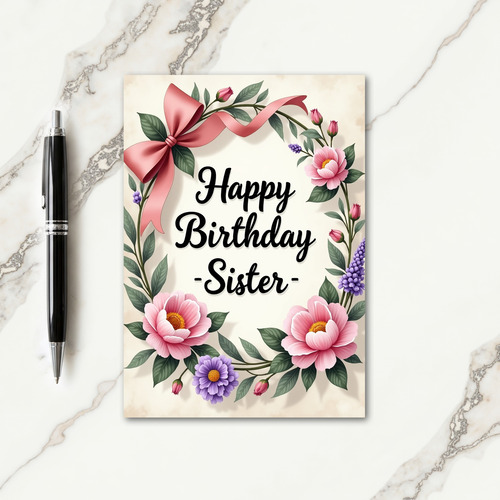 Cream Parchment Birthday Card