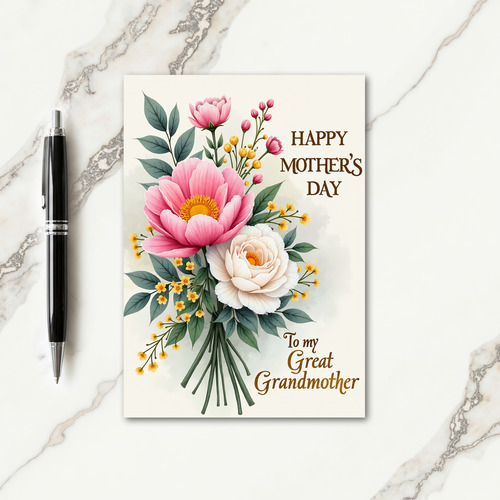 Cream Roses Mothers Day Love Card