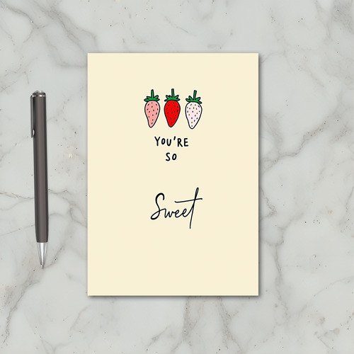 Cream So Sweet Strawberry Card