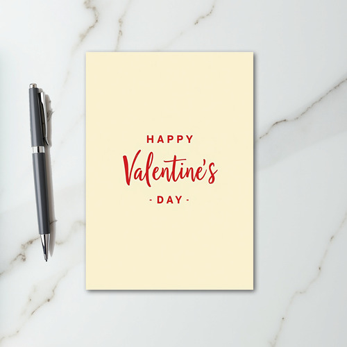 Cream Valentines Day Card
