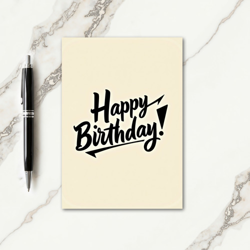 Creamy Background Birthday Card