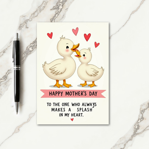 Creamy Birds Mothers Day Card