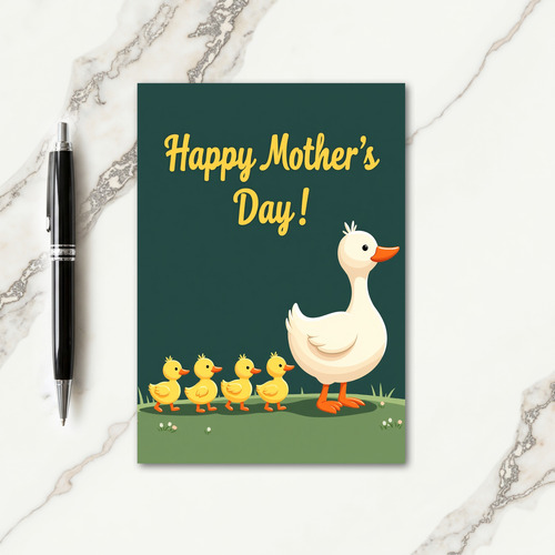 Creamy Ducklings Mothers Day Card