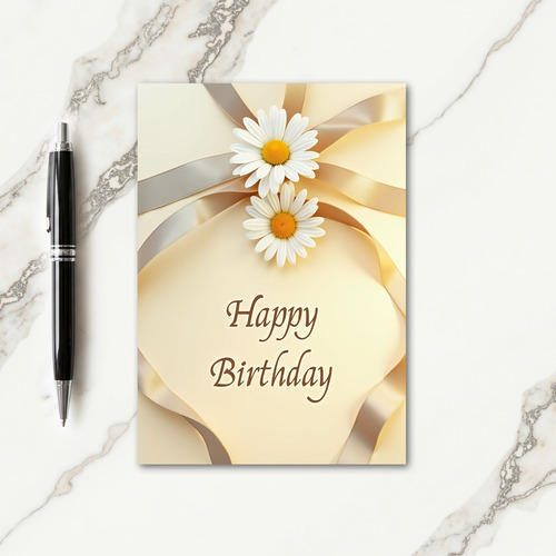 Creamy Floral Birthday Card