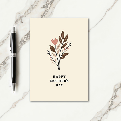 Creamy Floral Pattern Card