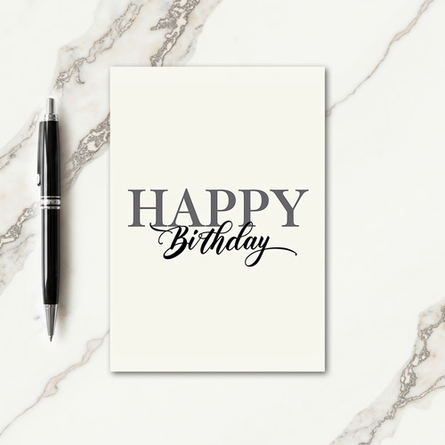 Creamy Joyful Birthday Card