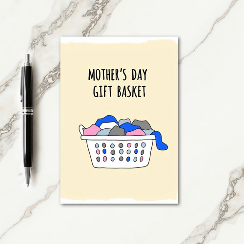Creamy Laundry Gift Basket Card