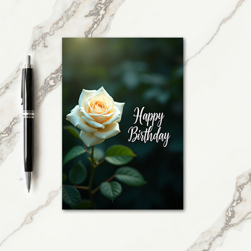 Creamy Petal Birthday Card