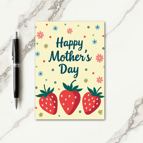 Creamy Script Fruits Card