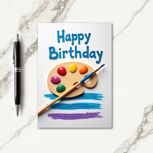 Creative Birthday Paint Card