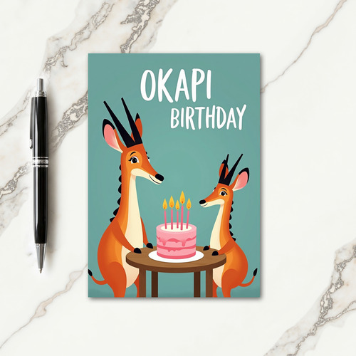 Creature Cake Birthday Card