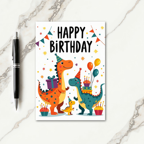 Creature Party Birthday Card