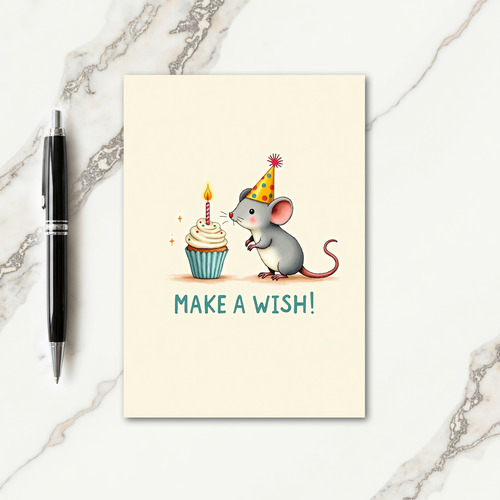 Creature Party Hat Birthday Card