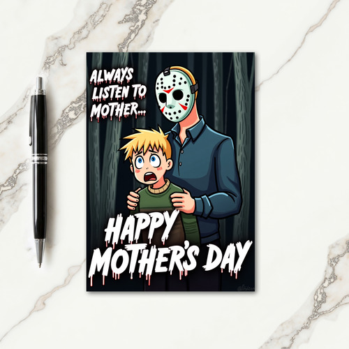 Creepy Woods Happy Mothers Day Card
