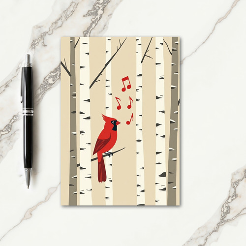 Crested Bird Christmas Card thumbnail