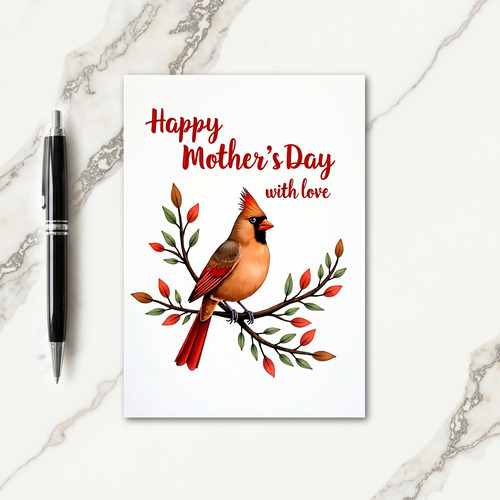 Crested Bird Mothers Day Card