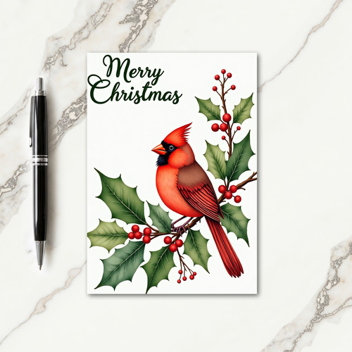 Crested Winter Bird Card thumbnail