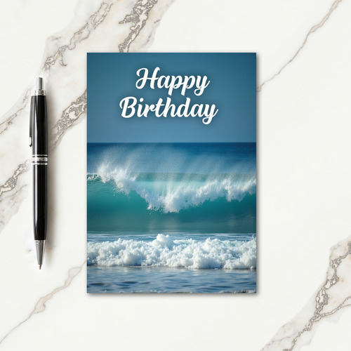 Cresting Wave Birthday Card