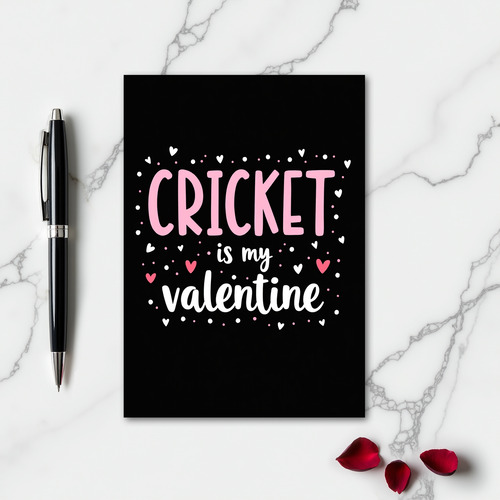 Cricket My Valentine Card