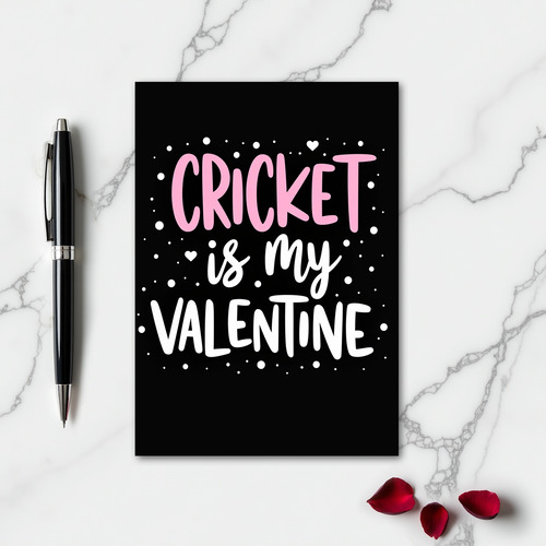 Cricket Valentine Greeting Card