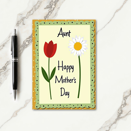Crimson Aunts Day Tulip Card