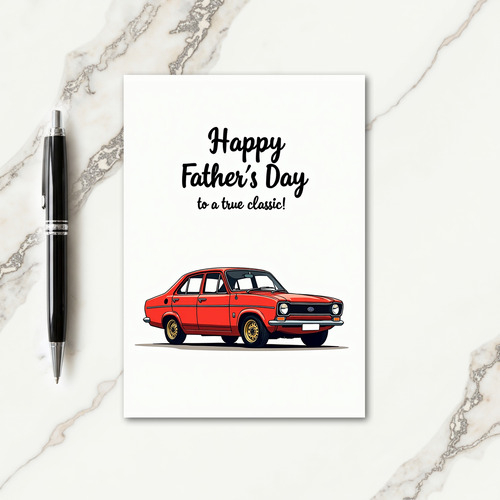 Crimson Auto Fathers Day Card