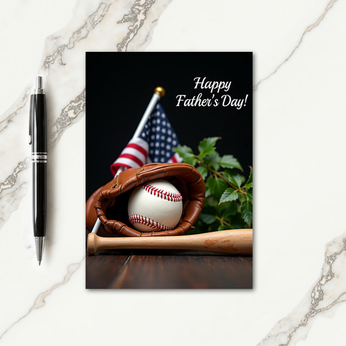 Crimson Ball Fathers Day Card