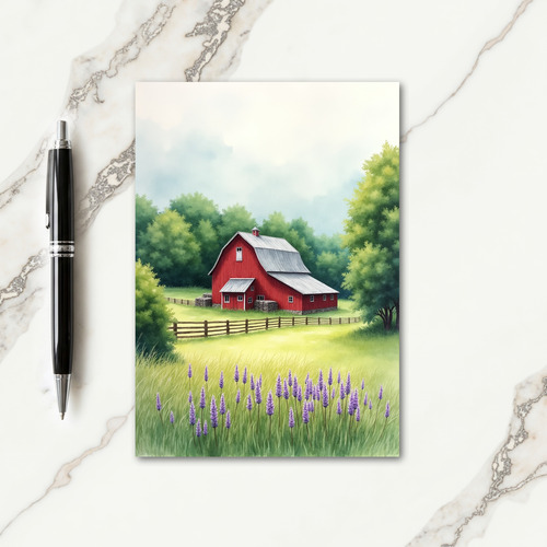 Crimson Barn Fathers Day Art Card