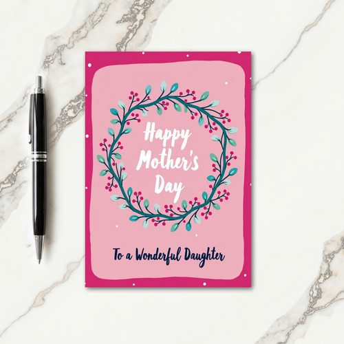 Crimson Berries Mothers Card
