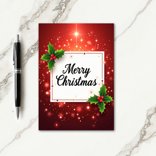 Crimson Berry Christmas Card thumbnail