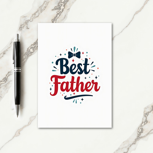 Crimson Best Father Art Card