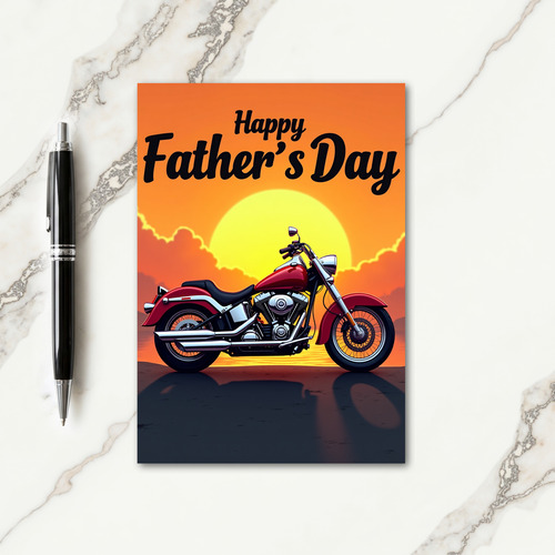 Crimson Bike Sweet Fathers Day Card