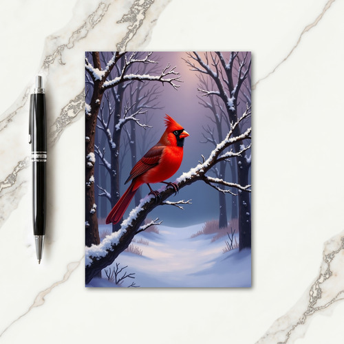 Crimson Bird Christmas Card