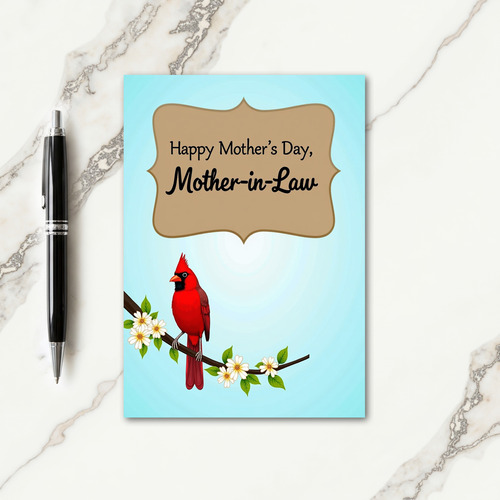 Crimson Bird Message Card