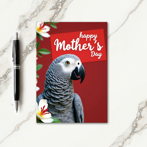 Crimson Bird Mothers Card
