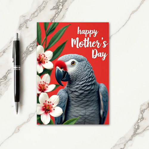 Crimson Bird Sweet Mothers Day Card