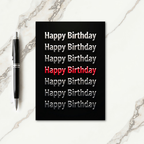 Crimson Birthday Phrase Card