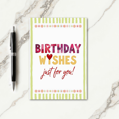 Crimson Birthday Watercolor Card