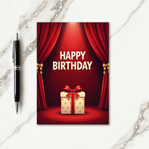 Crimson Birthday Wishes Card