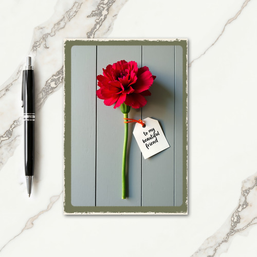 Crimson Bloom Friend Card