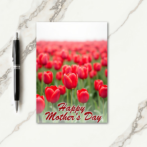 Crimson Bloom Message Card