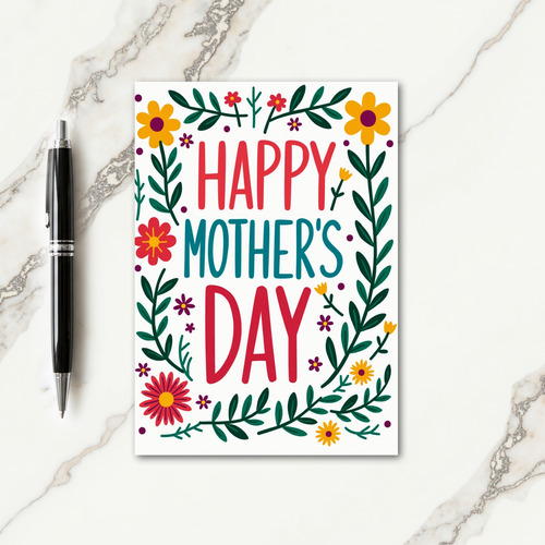 Crimson Bloom Mothers Card