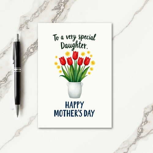 Crimson Blooms Daughter Card