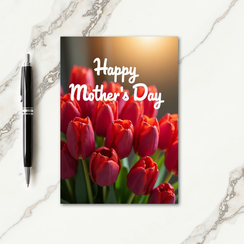 Crimson Blooms Mothers Day Card