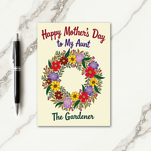 Crimson Blossom Aunts Day Card