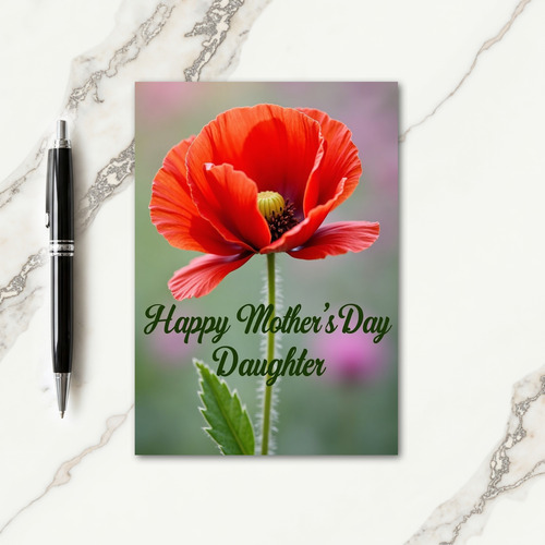 Crimson Blossom Happy Mothers Day Card
