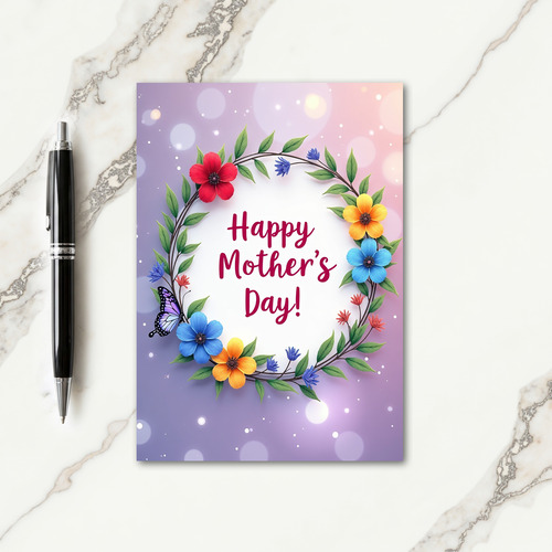 Crimson Blossom Mothers Card